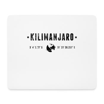 Kilimanjaro Coordonnées Géographiques Stylisées - Tapis de souris (format paysage) - blanc - Devant