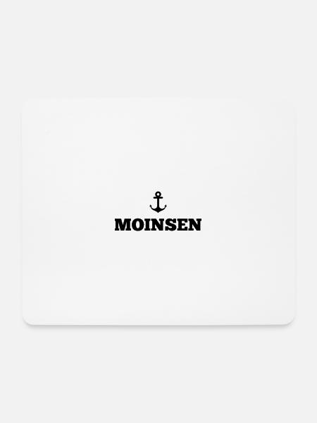 Moinsen – Norddeutsch Küste Anker Design - Mousepad (Querformat) - Weiß