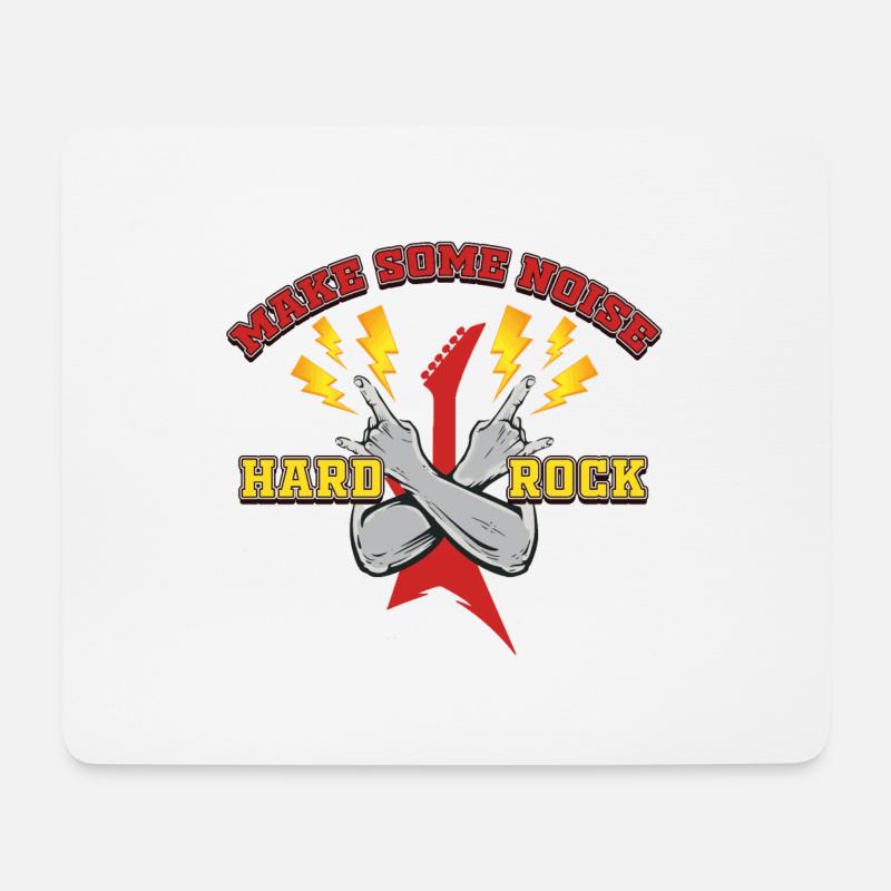 Hardrock - Mousepad (Querformat) - Weiß