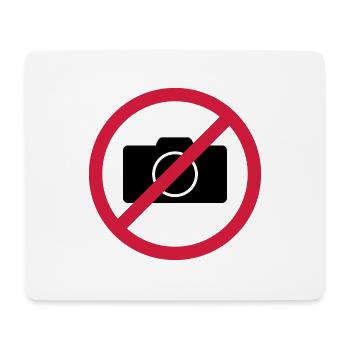 Fotografieren verboten // Anti Foto machen //Gegen - Mousepad (Querformat) - Weiß - Vorne