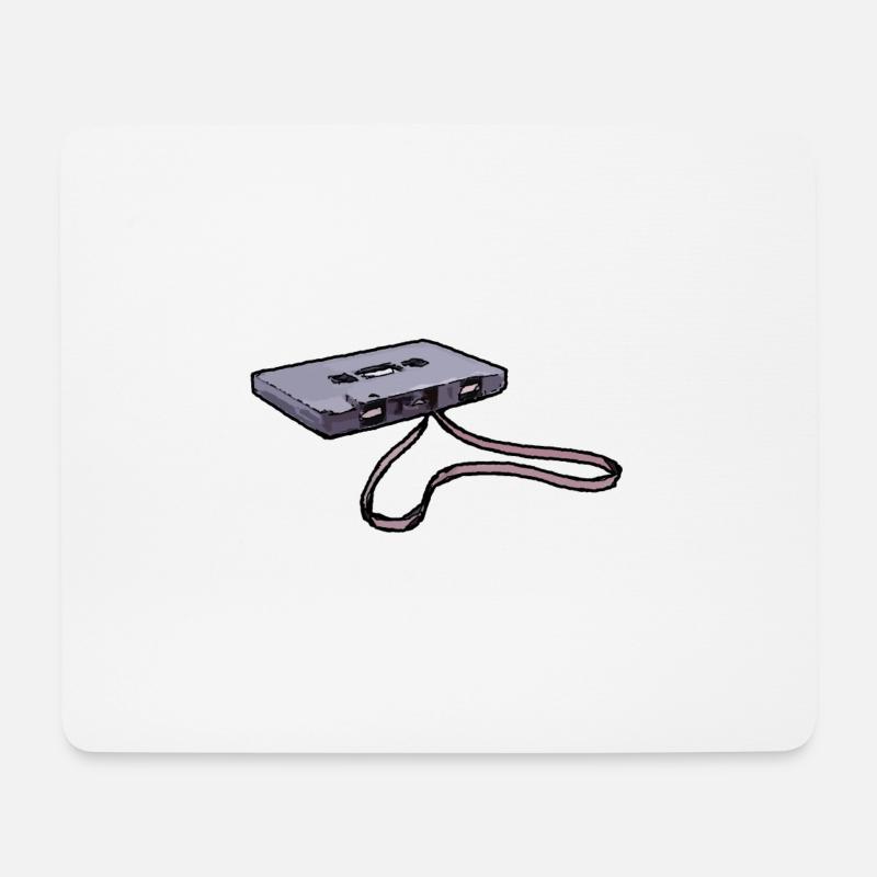 Kasette Retro Kassette - Mousepad (Querformat) - Weiß