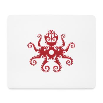 Pieuvre poulpe maori - Idée de cadeau - Tapis de souris (format paysage) - blanc - Devant
