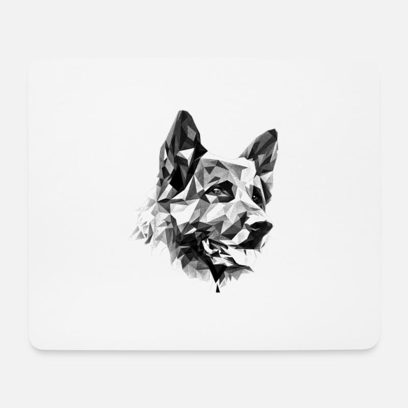 Schäferhund - Mousepad (Querformat) - Weiß