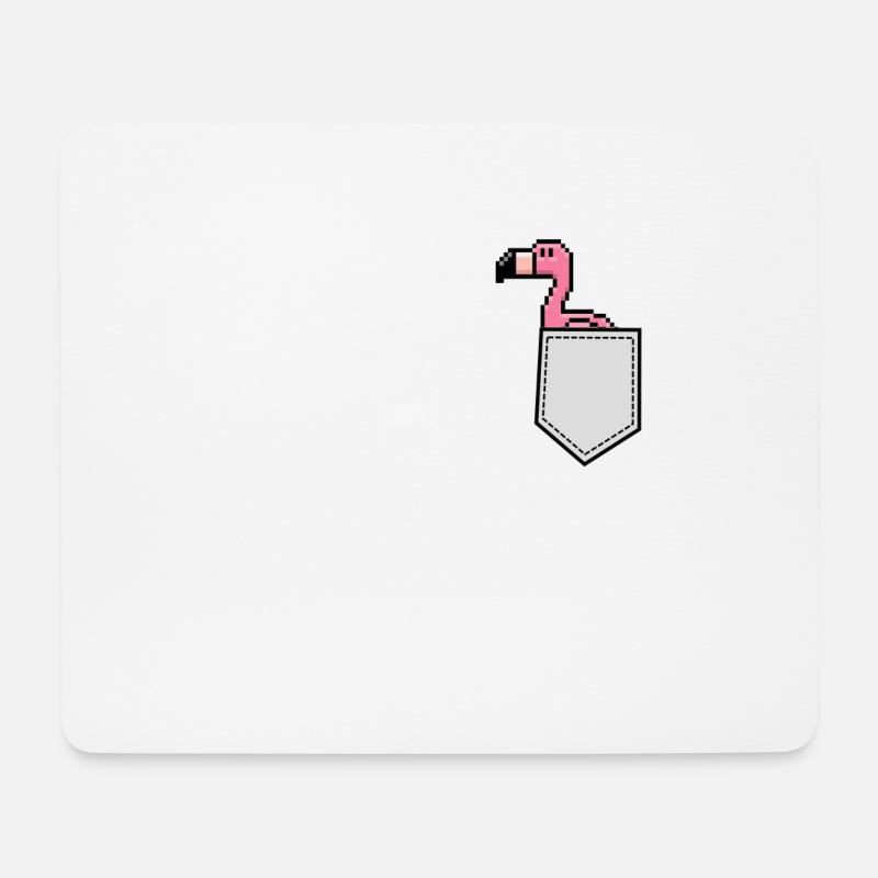 Pixel Flamingo - Mouse Pad (horizontal) - white
