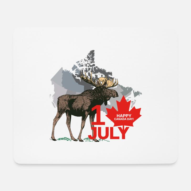 Happy Canada Day - Mouse Pad (horizontal) - white