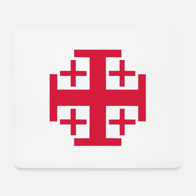 jerusalem Kreuz christliches Symbol - Mousepad (Querformat) - Weiß