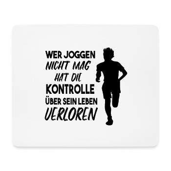 Joggen Jogger Spruch Geschenkidee - Mousepad (Querformat) - Weiß - Vorne