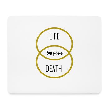 Burpee Burpees Kniebeuge Liegestütz Übung Geschenk - Mousepad (Querformat) - Weiß - Vorne