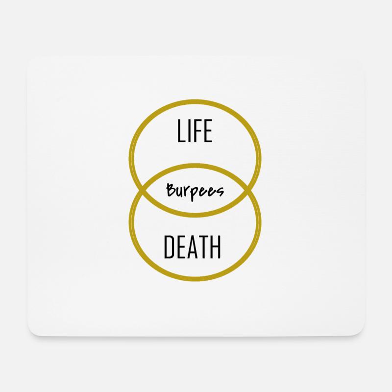 Burpee Burpees Squat Push Up Gift Exercice - Tapis de souris (format paysage) - blanc