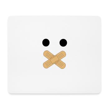 Bouche de visage Interdire cadeau amusant pour l’enfant - Tapis de souris (format paysage) - blanc - Devant