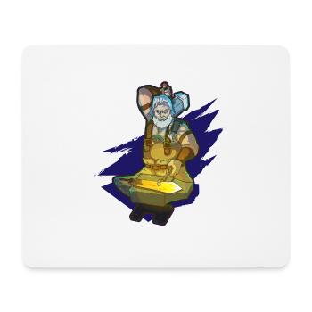 Blacksmith forging sword ember hammer work - Mouse Pad (horizontal) - white - Front