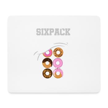 Donut Bagel Dessert Speck Bauchmuskeln Sixpack - Mousepad (Querformat) - Weiß - Vorne