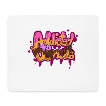 Donut addicted Quote Spruch Lustig Liebhaber - Mousepad (Querformat) - Weiß - Vorne