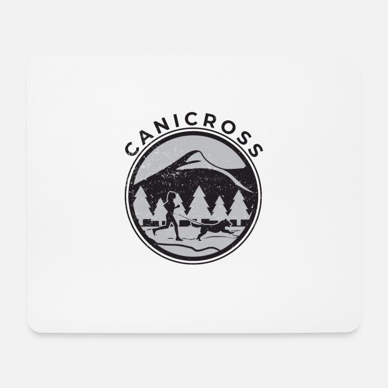 Canicross - Mousepad (Querformat) - Weiß