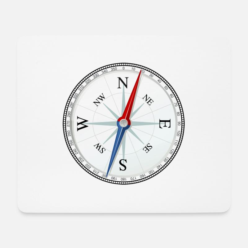 Kompass Segeln ans Ziel kommen. - Mousepad (Querformat) - Weiß
