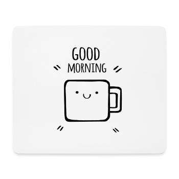 Bon café du matin, bon café du matin - Tapis de souris (format paysage) - blanc - Devant