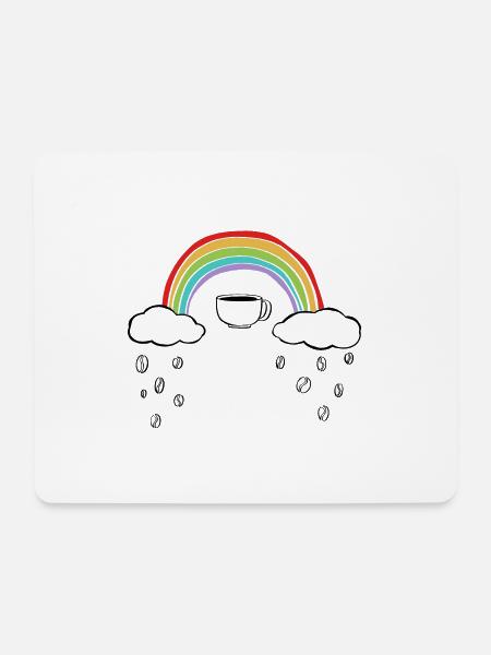 Coffee rainbow - Mouse Pad (horizontal) - white