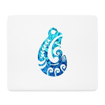 Maori Fischhaken Hei Matau Tribal Tattoo Paua - Mousepad (Querformat) - Weiß - Vorne