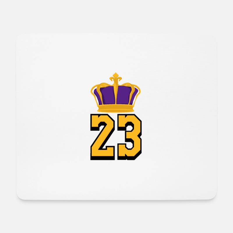 Basketball Nummer 23 LeBron James - Mousepad (Querformat) - Weiß