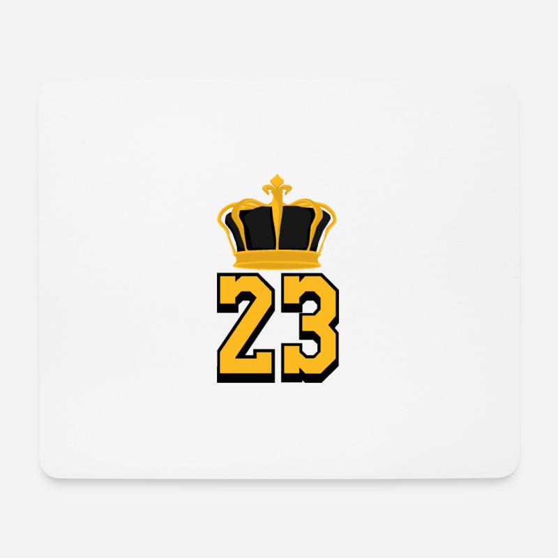 Basketball Nummer 23 LeBron James - Mousepad (Querformat) - Weiß