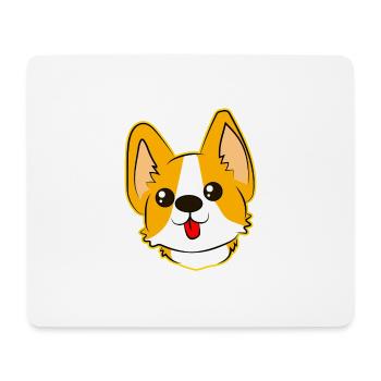 niedlicher Hund mit Zunge - Mousepad (Querformat) - Weiß - Vorne