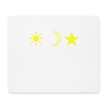 Sun moon and stars yellow - Mouse Pad (horizontal) - white - Front