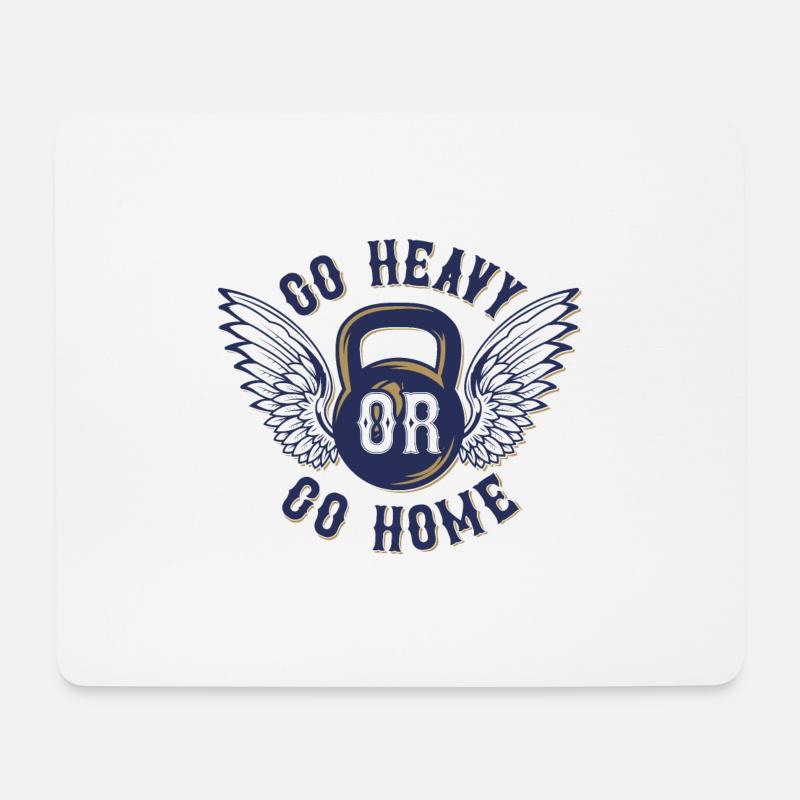 GEHEN SIE SCHWER - Mousepad (Querformat) - Weiß