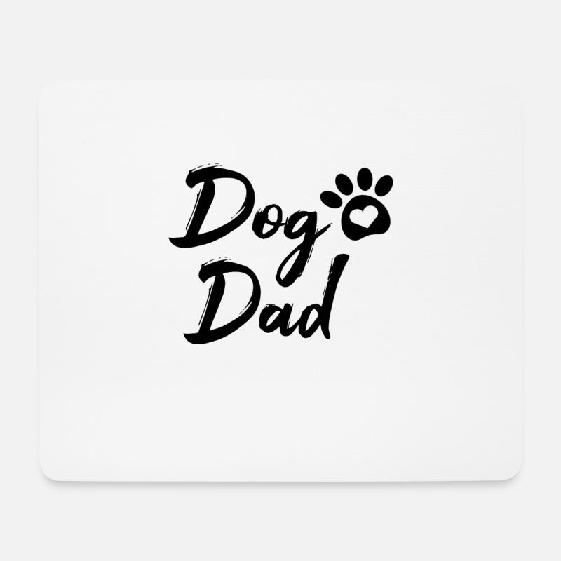 Dog Dad - Mousepad (Querformat) - Weiß