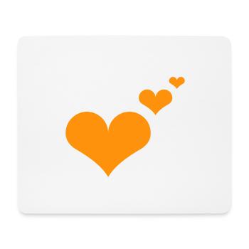 Heart orange gift idea - Mouse Pad (horizontal) - white - Front