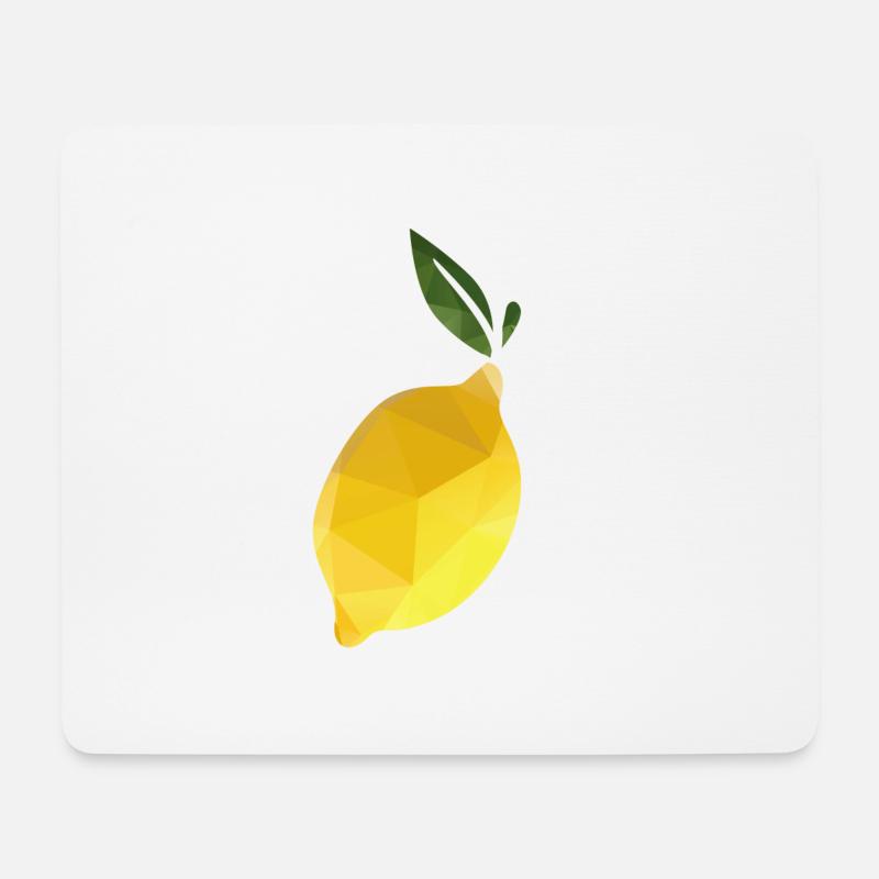 Lustige Polygon Zitrone - Mousepad (Querformat) - Weiß