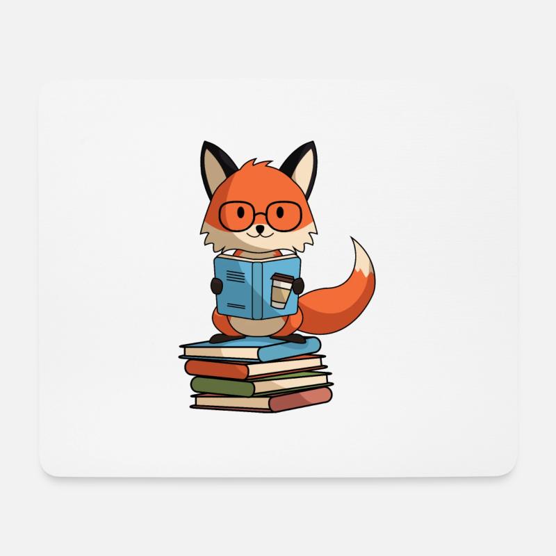 Schlaufuchs schlauer fuchs - Mousepad (Querformat) - Weiß