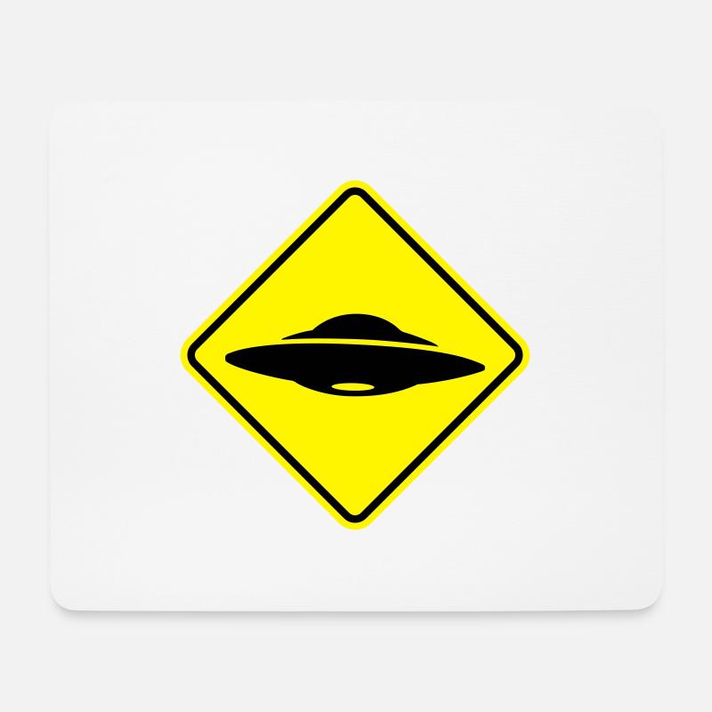UFO - Mousepad (Querformat) - Weiß