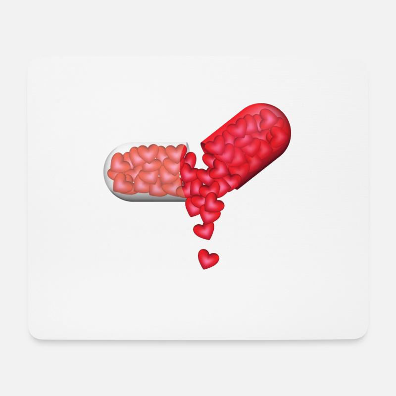 Liebes Pille - Mousepad (Querformat) - Weiß