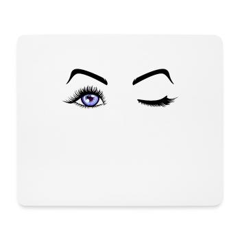 Beauty Eyes Eyelashes one - Mousepad (Querformat) - Weiß - Vorne