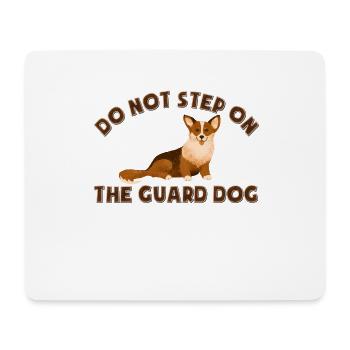 Do not step on the guard dog - corgi - Mousepad (Querformat) - Weiß - Vorne