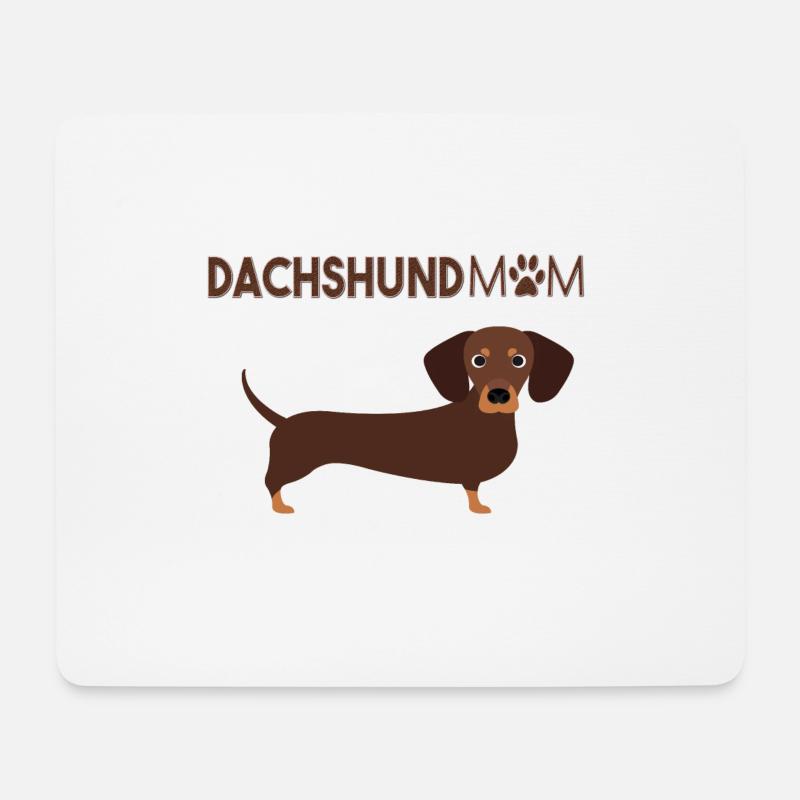 Dachshund MOM - Mousepad (Querformat) - Weiß