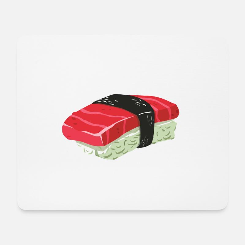 Sushi - Mousepad (Querformat) - Weiß
