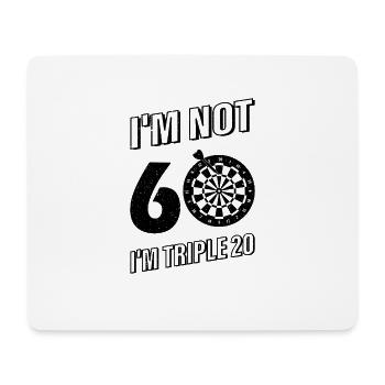 Je ne suis pas 60 Je suis Triple Twenty Darts Funny Memes - Tapis de souris (format paysage) - blanc - Devant