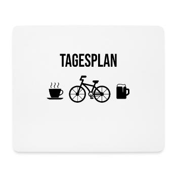 Fahrradfahrer Fahrrad Tagesplan Geschenkidee - Mousepad (Querformat) - Weiß - Vorne