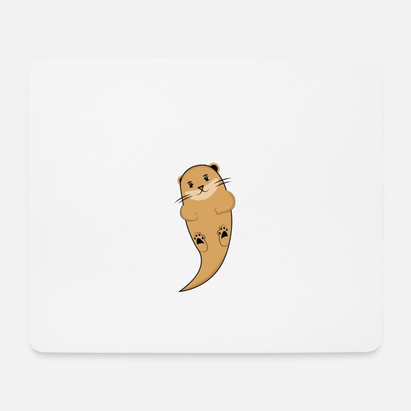 Treat Otters With Respect Funny Animal Love Meme - Mousepad (Querformat) - Weiß