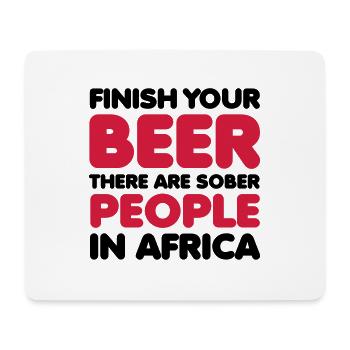 Beer - Mousepad (Querformat) - Weiß - Vorne