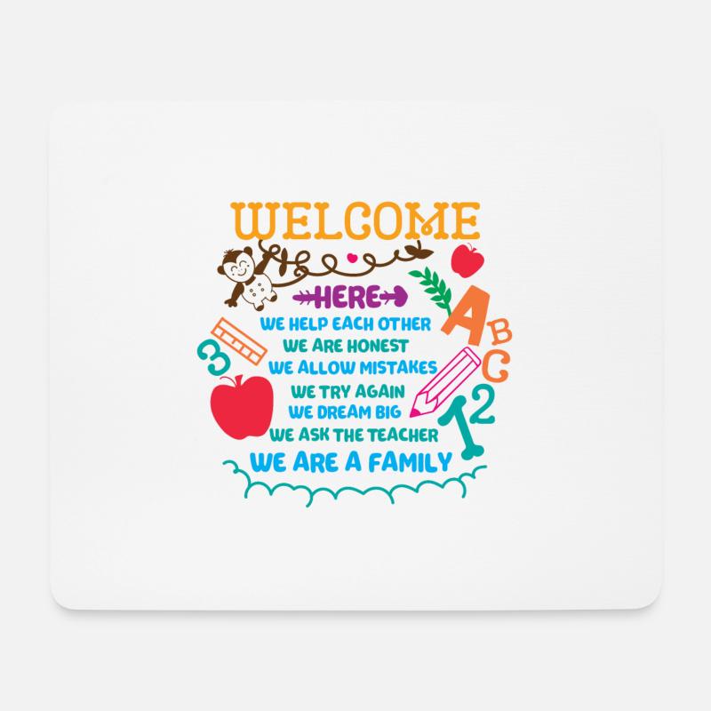 Klassenregeln - Mousepad (Querformat) - Weiß