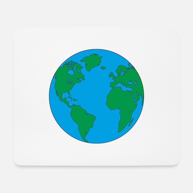 Mutter Erde Heimat und blauer Planet mit Amerika - Mousepad (Querformat) - Weiß