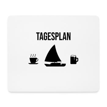Tagesplan Segeln Segelboot Geschenk - Mousepad (Querformat) - Weiß - Vorne