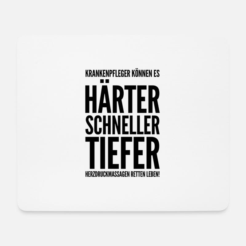 Krankenpfleger T-Shirt Pflegerin Pfleger Geschenk - Mousepad (Querformat) - Weiß