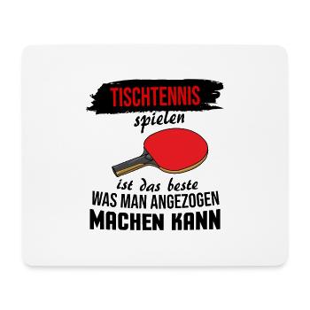 Lustige Tischtennis Sprüche Geschenkidee - Mousepad (Querformat) - Weiß - Vorne