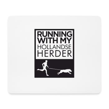 Chien de berger hollandais - Tapis de souris (format paysage) - blanc - Devant