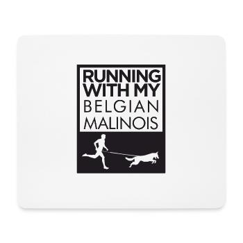 belgischer malinois Laufshirt - Mousepad (Querformat) - Weiß - Vorne