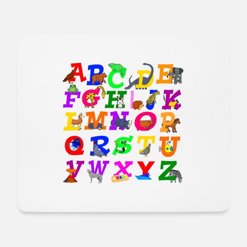 alphabet - Mouse Pad (horizontal) - white