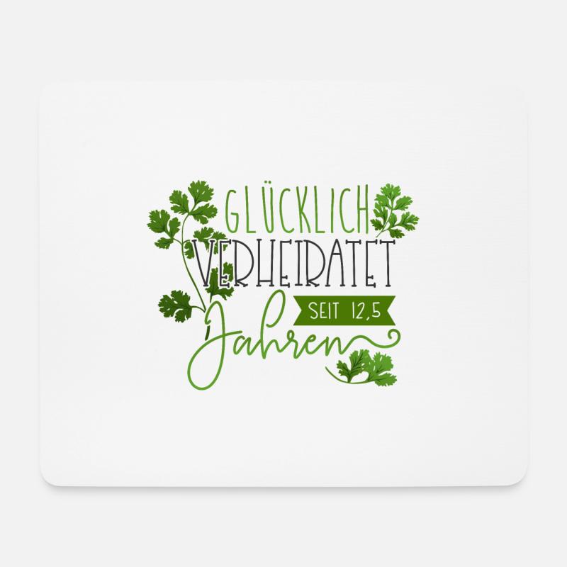Petersilienhochzeit 3 - Mousepad (Querformat) - Weiß